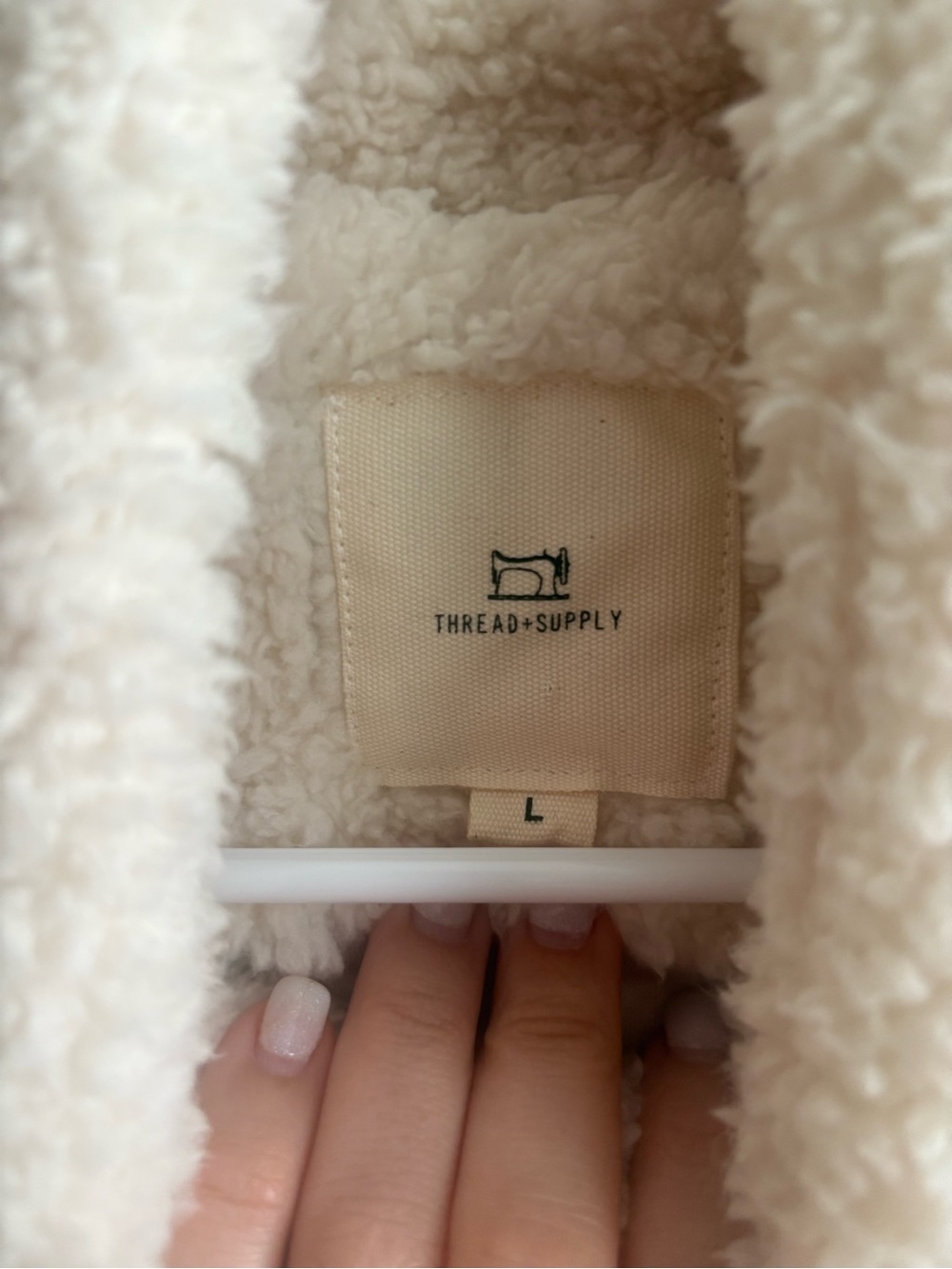 Thread & Supply Cream and Black Tree-Print Half-Zip Sweater - Picture 4 of 5